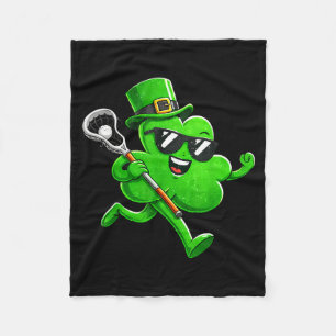 Lacrosse st patricks day boys kids lax sport irish fleece blanket