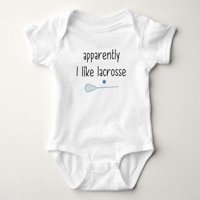 Lacrosse Stick | Cute Lacrosse Baby Bodysuit (Front)