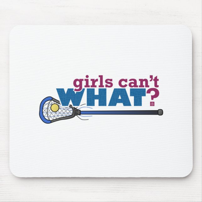 Lacrosse Stick in Blue Mouse Pad (Front)