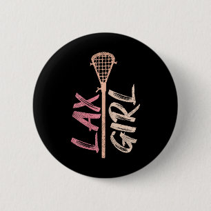 Lacrosse Stick Lax Girl Player Mum Goalie Wife Wom 6 Cm Round Badge