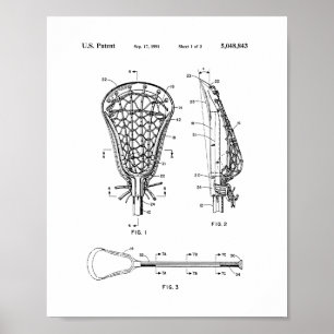 Lacrosse Stick Patent Poster