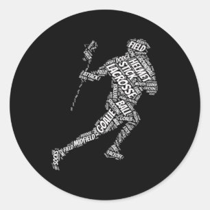lacrosse sticks for boys Sports & Fitness cool Nov Classic Round Sticker