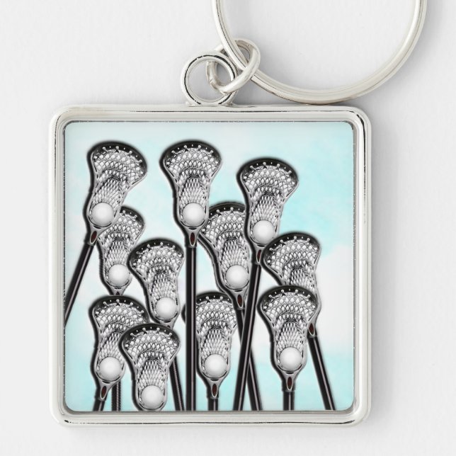 Lacrosse Sticks Key Ring (Front)