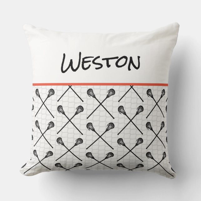 Lacrosse Sticks NAME Sports Net Goal Ball Fun Cushion (Front)