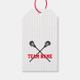 Lacrosse Sticks Net Team Name Colour Sports Player Gift Tags