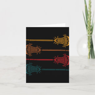 Lacrosse Sticks Retro Lax Sports Player Men Boys K Card