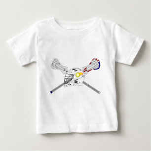 Lacrosse sticks with helmet baby T-Shirt