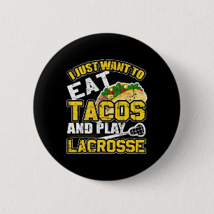 Lacrosse Taco Lax Player Goalie Sticks Team Athlet 6 Cm Round Badge