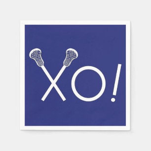 Lacrosse Team Blue Napkin