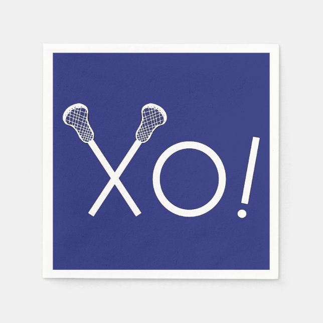 Lacrosse Team Blue Napkin (Front)