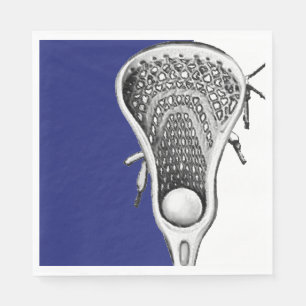 Lacrosse Team Blue Party Napkin