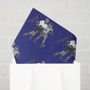 Lacrosse Team Blue Tissue Paper