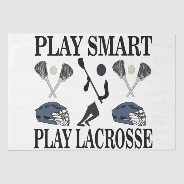 Lacrosse Team Coach Player Birthday Tissue Paper (Front)