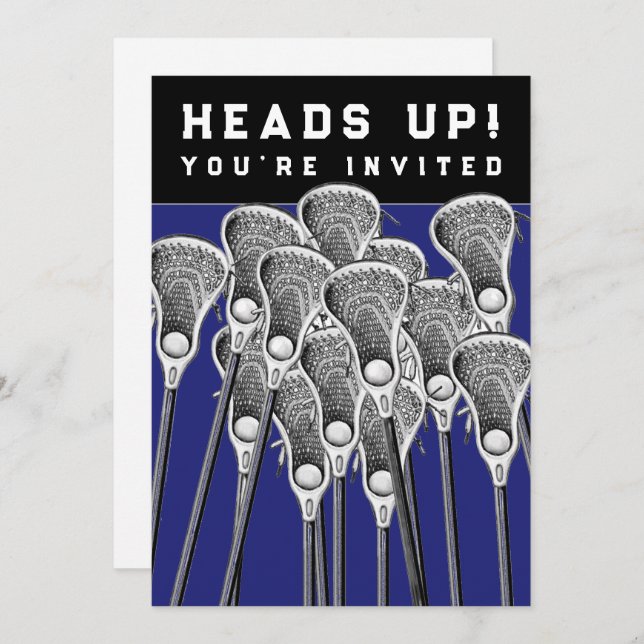 Lacrosse Team Event Invitations (Front/Back)