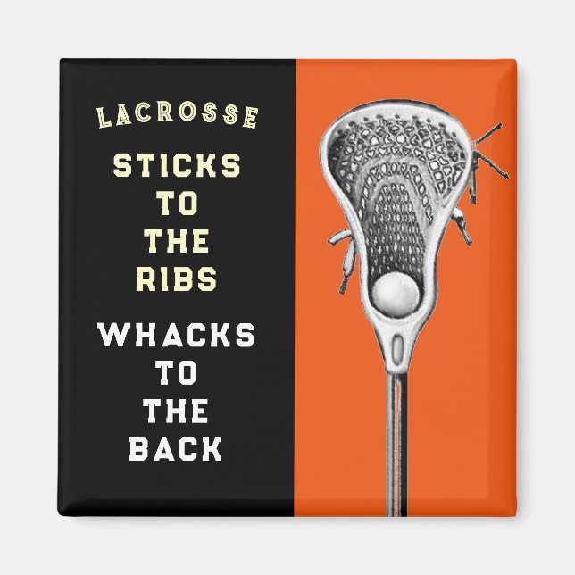 Lacrosse Team Funny Magnet (Front)