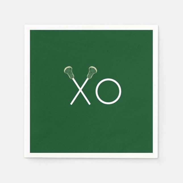 Lacrosse Team Green Napkin (Front)