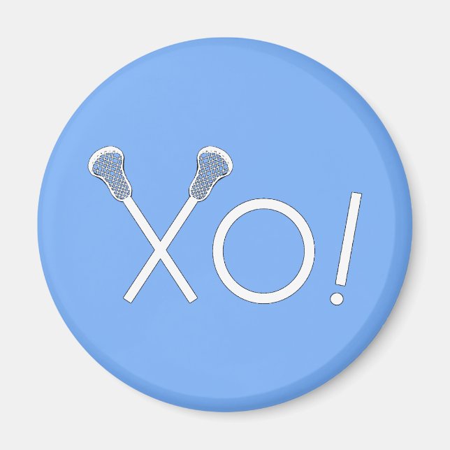 Lacrosse Team Light Blue Magnet (Front)