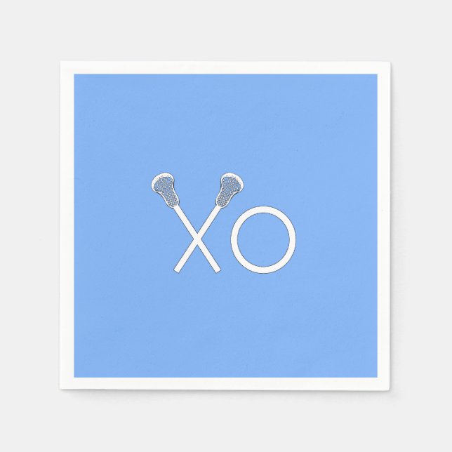 Lacrosse Team Light Blue Napkin (Front)