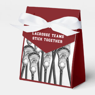 Lacrosse Team Maroon Favour Box