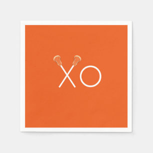Lacrosse Team Orange Napkin