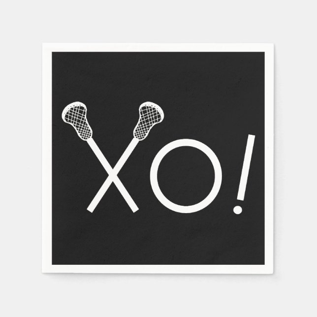 Lacrosse Team Party Event Napkin (Front)