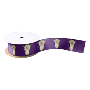 Lacrosse Team Purple Satin Ribbon