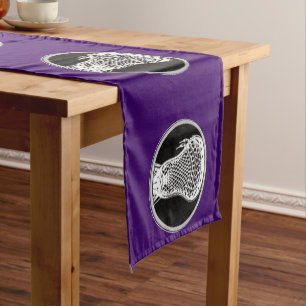 Lacrosse Team Purple Short Table Runner