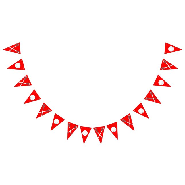 Lacrosse Team Red Bunting Flags (All)