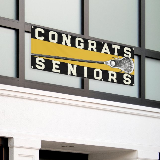 Lacrosse Team Seniors Gold Banner (Outside Building)
