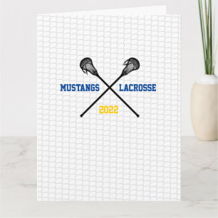 Lacrosse Team Year Thank You Coach Players Colours Card