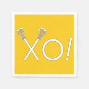 Lacrosse Team Yellow Napkin
