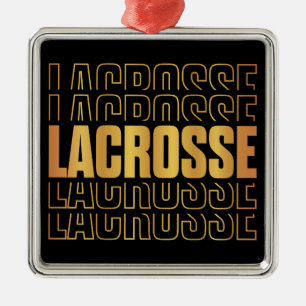 Lacrosse Text Ornament