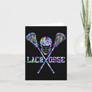 Lacrosse Tie Dye For Men Women Girls Boys Lax Helm Card