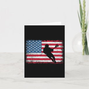 Lacrosse Usa American Flag Lax Shirt Men Women Boy Card