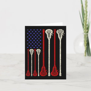 Lacrosse Usa American Flag Lax Sticks Card
