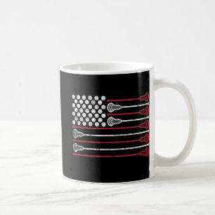 Lacrosse USA Flag Lax Coffee Mug