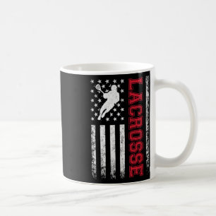 Lacrosse Usa Flag Lax Shirt Men Women Boys Girls  Coffee Mug