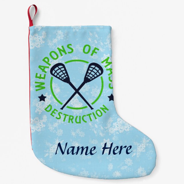 Lacrosse Weapons of Destruction Christmas Stocking (Front)