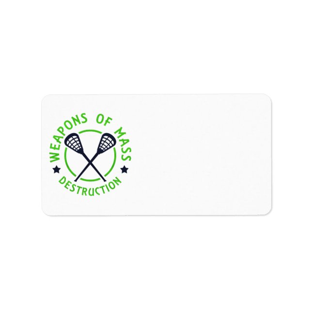 Lacrosse Weapons of Destruction Label (Front)