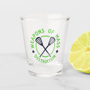 Lacrosse Weapons of Destruction Shot Glass