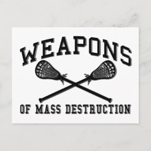 Lacrosse Weapons of Mass Destruction Postcard