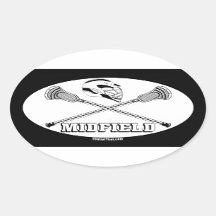 lacrosse white sticks midfield oval sticker