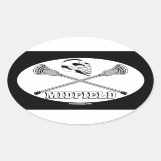 lacrosse white sticks midfield oval sticker