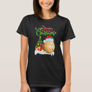 Lacrosse  Xmas Decorations Santa Lacrosse Christma T-Shirt