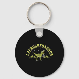 Lacrossesaurus Lacrosse Player Lax Lover Sport Din Key Ring