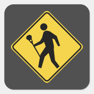 Lacrossing Square Sticker