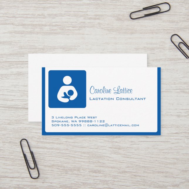 Lactation Consultant Business Card (Front/Back In Situ)