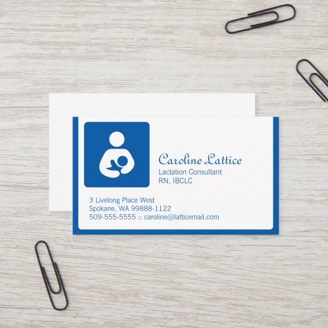Lactation Consultant Business Card (Front/Back In Situ)