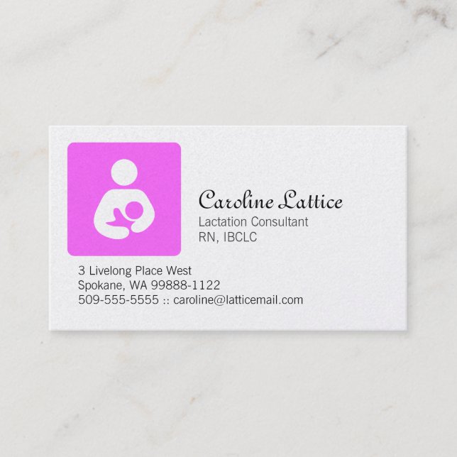 Lactation Consultant Business Card (Front)