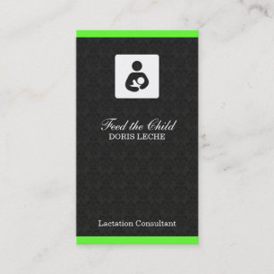 Lactation Consultant Damask Colour Bar Business Card